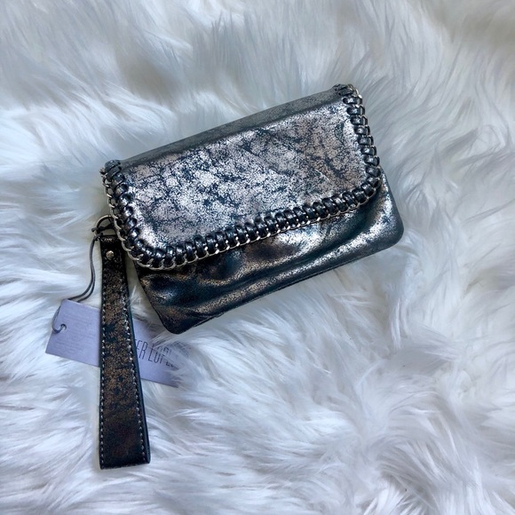 NWT Jennifer Lopez Metallic Chain Wristlet - Picture 1 of 4